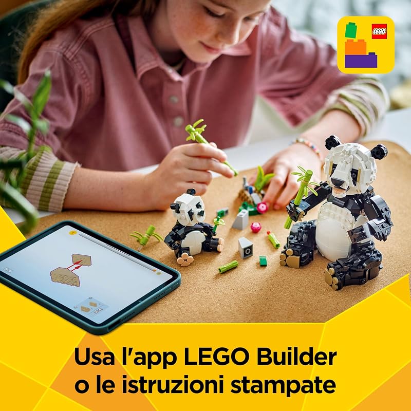 Creator 3 in 1 Animali selvatici: famiglia di panda 31165