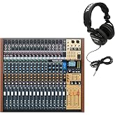TASCAM Model 24 Recording Mixer and Studio Headphones Bundle