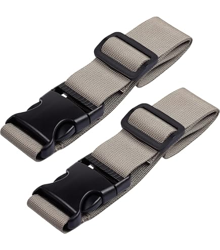 XTACER 10-Pack 78"x1" MOLLE Straps - Adjustable Luggage, Sleeping Bag, Gear Straps With Buckle (Tan)