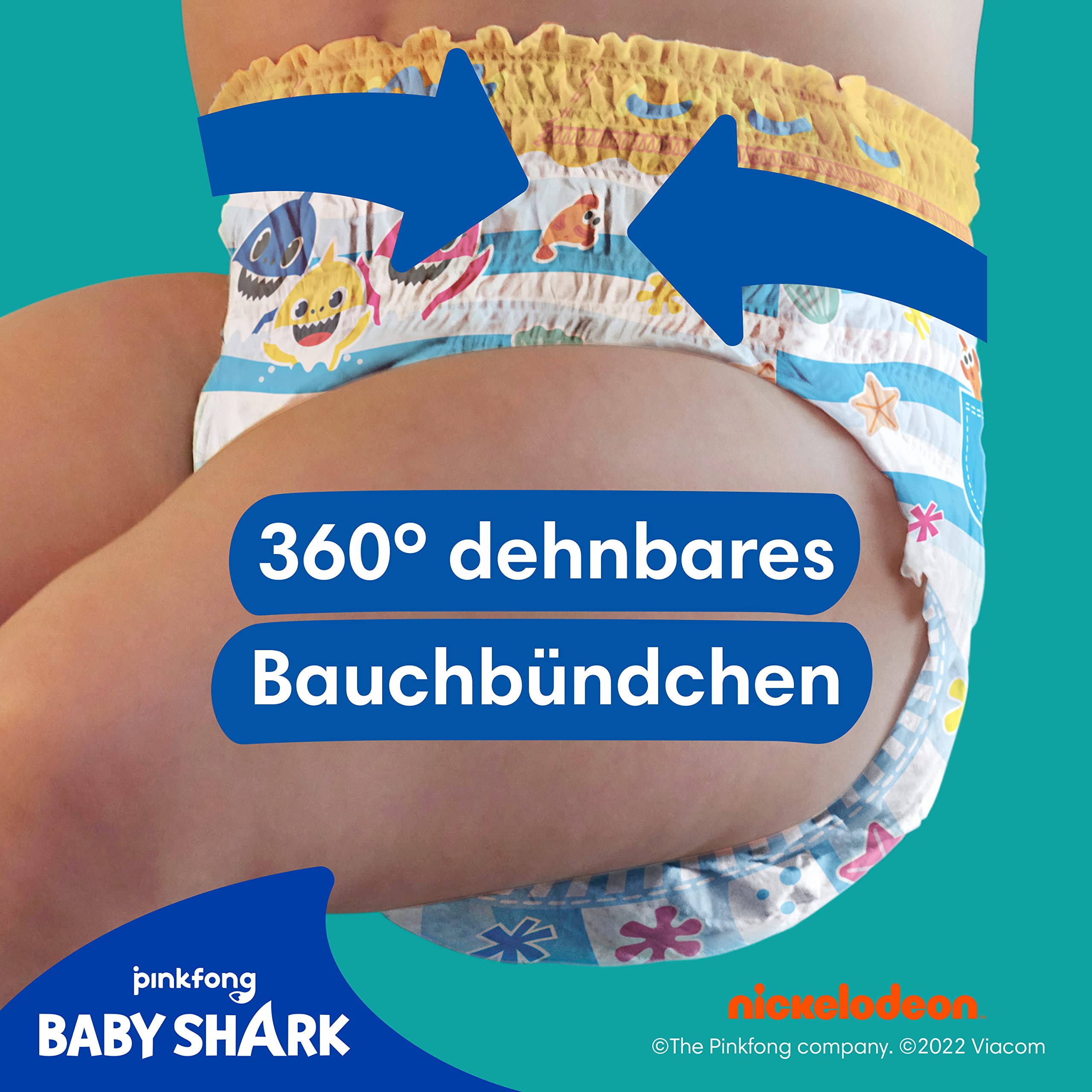 Pampers Splashers Baby Shark Limited Edition 4-5, 11, 9kg-15kg, Einweg-Schwimmwindeln, für sicheren Schutz im Wasser 6