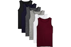 Cooraby 6 Pack Toddler Tank Top Kids Undershirts Soft Undershirt for Boys and Girls