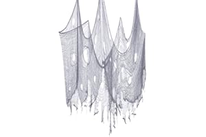 SUNTRADE Halloween Creepy Cloth,Spooky Halloween Decorations Outdoor Party Supplies Decor for House and Outdoor Party Supplies & Decorations,2.3x13.1FT (Gray)