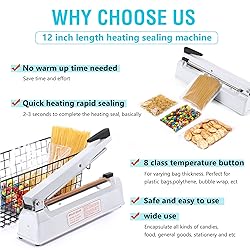 METRONIC Impulse Sealer 12 Inch, Heat Sealer