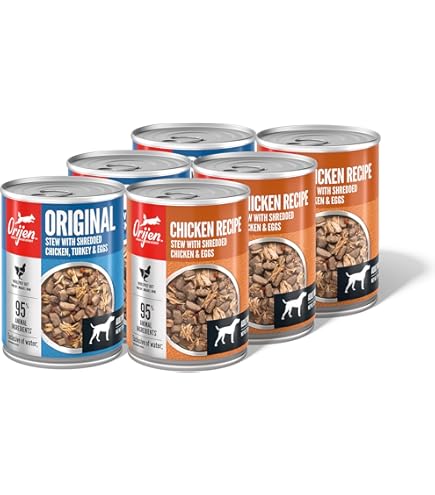 ORIJEN Real Meat Shreds Wet Dog Food Original Stew Recipe 12.8oz