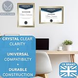 Clay Roberts A4 Gold Photo Frame – Modern Certificate & Poster Frame UK view 6