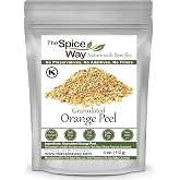 The Spice Way Orange Peel Granules 4 oz for Cooking Baking Tea and Sauces | Orange peel granules add citrus aroma and mild bi