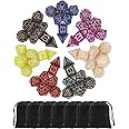 CiaraQ DND Dice Sets - 49pcs Polyhedral Dice, 7 Sets D&D Dice with Pouches, D4 D6 D8 D10 D% D12 D20 Dice for Dungeons and Dragons DND RPG MTG Table Games