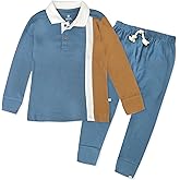 HonestBaby unisex-baby Playwear Outfit Sets Tops and Bottoms 100% Organic Cotton for Baby and Toddler Boys, Unisex