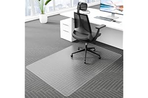 Amyracel Office Chair Mat for Low Pile Carpet, 40" x 60" Desk Chair Mat for Carpeted Floors, Clear Carpet Floor Protector Mat for Office Chair