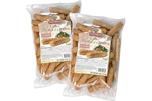 TOUFAYAN BAKERIES Toufayan Sesame Breadsticks - Crispy Oven-Baked Breadsticks with Sesame Seeds - Kosher Pareve, Vegan (2 Pack)
