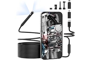 Dual Lens 1080P Endoscope Snake Inspection Camera, Pancellent Type C Borescope, WiFi Scope Camera with 6 LED Lights for Android and iOS Smartphone, iPhone, iPad, Samsung (9.84FT)