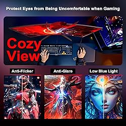 SANSUI 27 Inch Curved Gaming Monitor 180Hz 1ms with