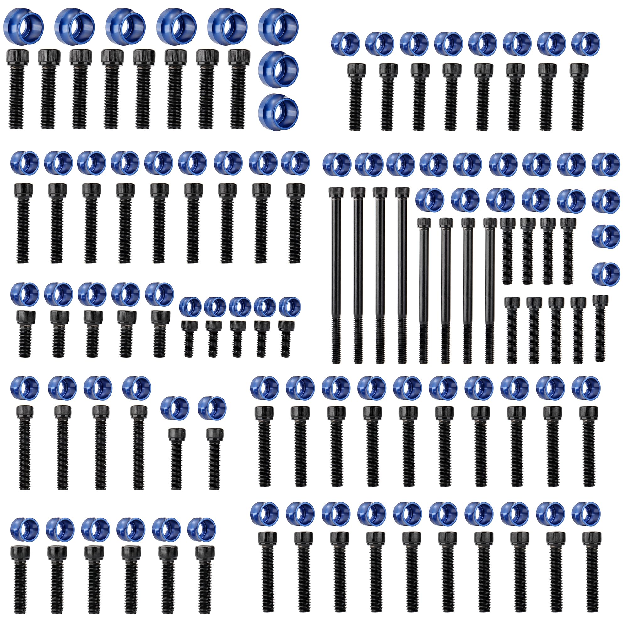 Photo 1 of MoKitDora 84 pcs Black Engine Bolt & Head Toppers Caps Bolt Covers Full Kit Hardware for 2017-up Harley Touring 2018-up Harley Softail, Blue