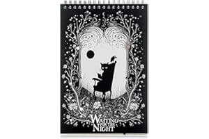 CON*QUEST Conquest Journals Waiting for the Night Top-Spiral Steno Notepad, 6'' x 9'', Durable Bookboard-Wrapped Backboard, 50 Sheets Lined List Pages, 60 lb. Paper, Gothic-Inspired