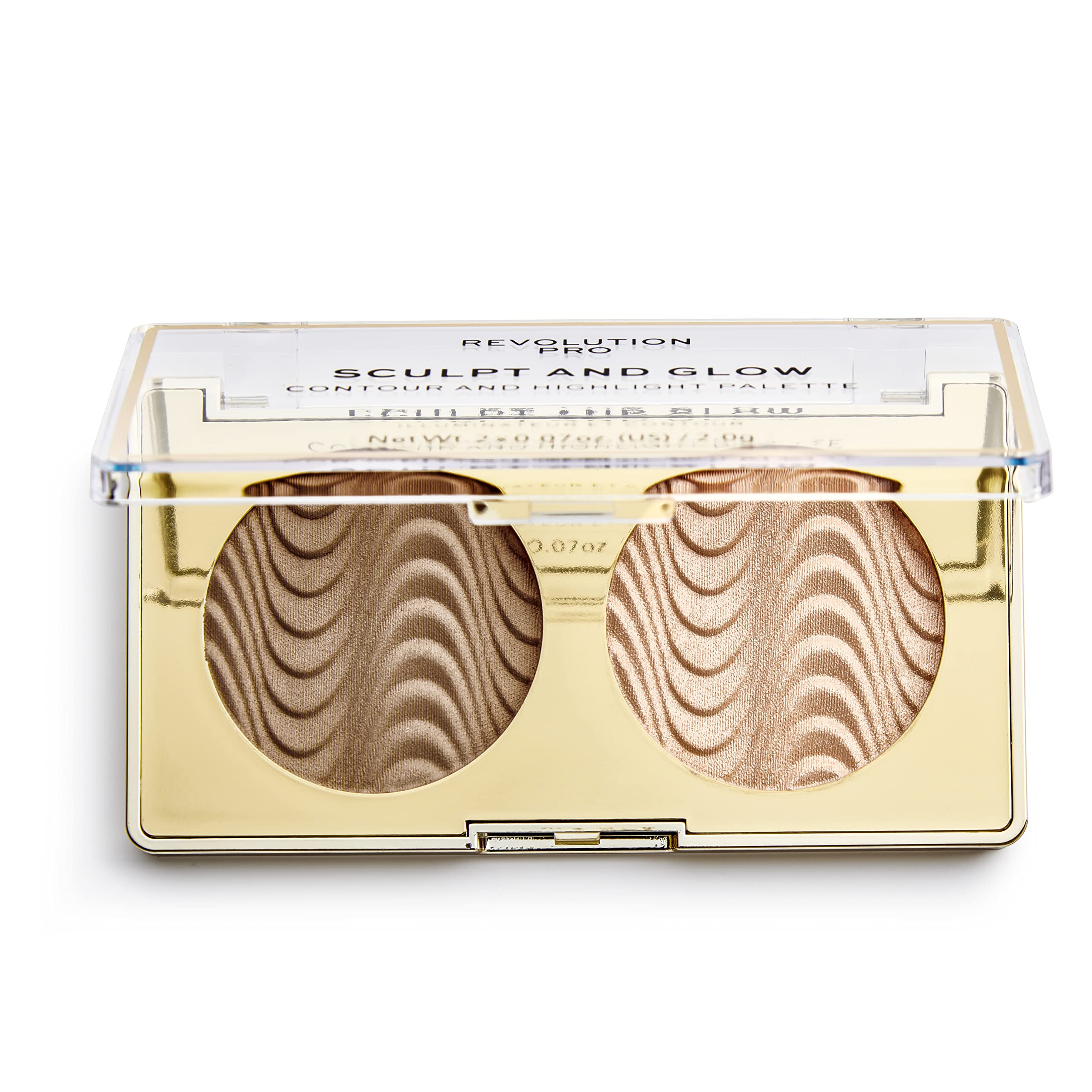 Revolution Beauty London Pro, Sculpt and Glow, Face Palette, Desert Sky, 2 Shades, 4g