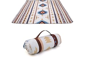 JG AURORA DEER 80"X60" Picnic Outdoor Blankets Waterproof Extra Large Beach Mat Sand Free Foldable with Carry Strap Portable Camping Blanket Park Blanket for Grass Park, Hiking, Travel, Concerts, Indoor (Otlet)