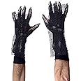 Zagone Studios Survivor Skeleton Grim Reaper Gloves, Rotting Zombie Bone Hands