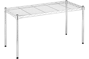 Whitmor 1 Tier Shelving Units, Wire Rack Storage Organizer, 30" L x 14" W x 15" H, Chrome