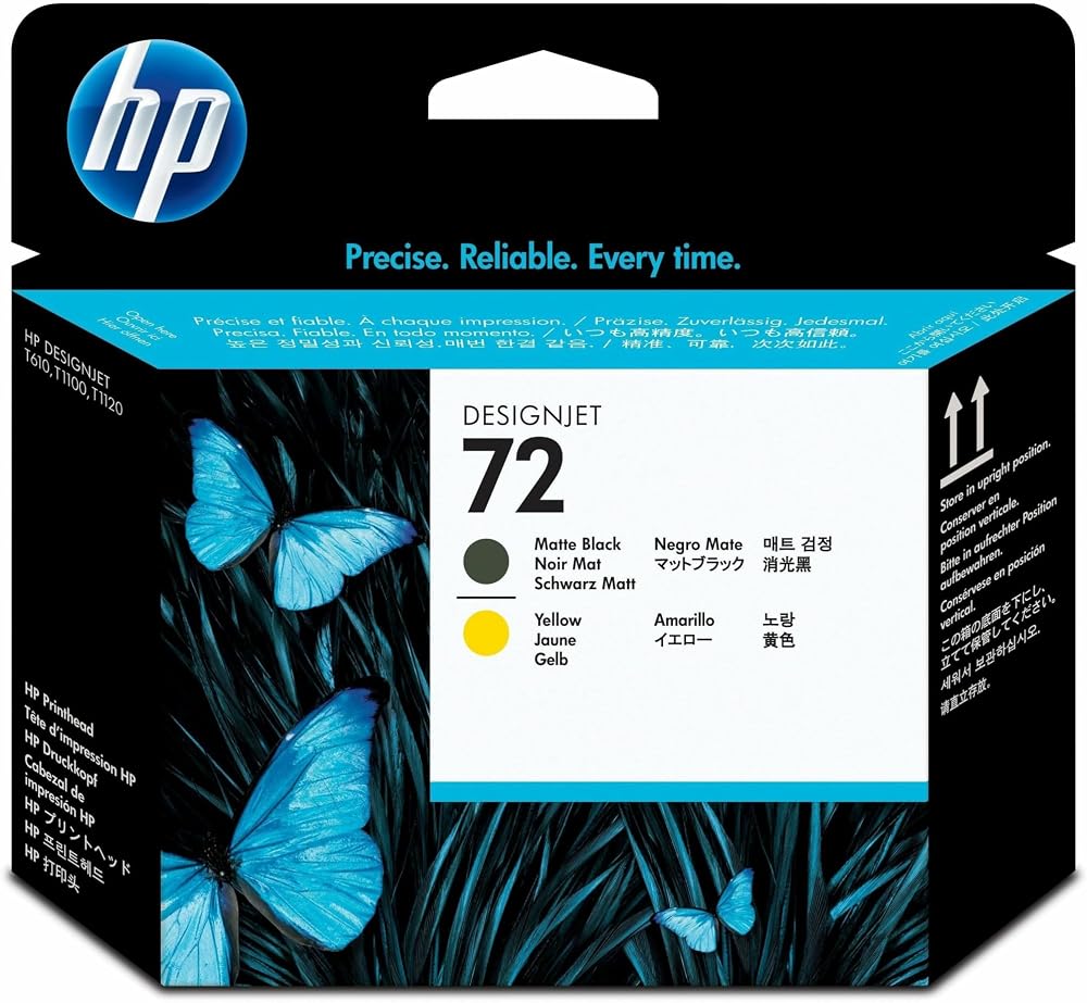 HP 72 Matte Black Yellow DesignJet Printhead C9384A