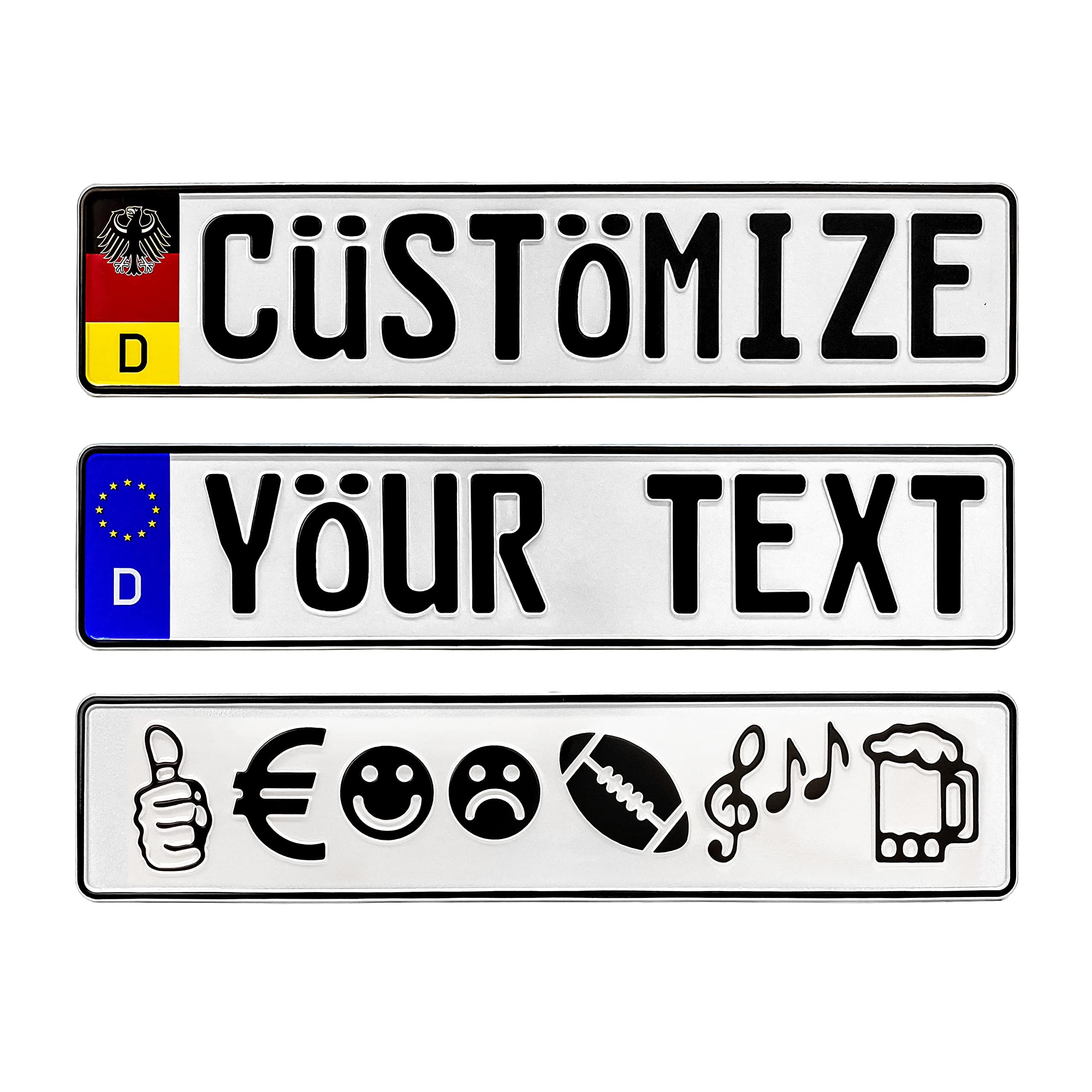 Custom German License Plate - Authentic German Euro