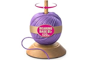 BARVA Portable Chunky Yarn Holder 22 Lb | Smooth Bearing Spinner & Big Rubber Anti Slip Pads for Stability | European Wood Crochet Accessories | Compact Fiber Pro Tools | Top Crafts & Gifts for Women