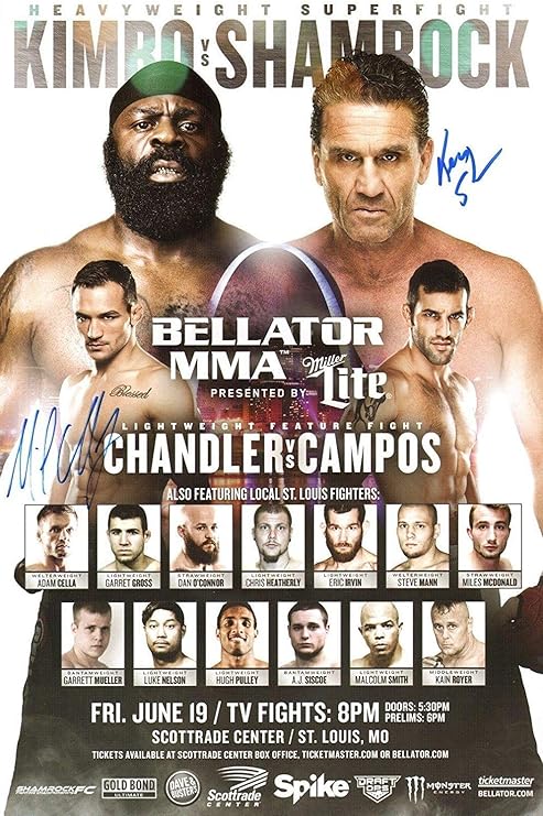 Amazon 世界で素晴らしいポスター ケン シャムロック マイケル チャンドラーの署名入りベレーター 138着物スライスポスター Ufc 12 X 18インチ ロールポスター アートフレーム ポスター オンライン通販