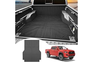 JTYZSM Truck Bed Mat for 2005-2023 Toyota Tacoma 5FT Short Bed Liner All Weather Protection TPE Bed Cargo Mat for 2005-2023 Tacoma Pickup Accessories