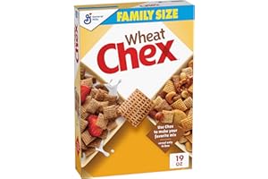 Wheat Chex Breakfast Cereal, Homemade Chex Mix Ingredient, Family Size, 19 oz