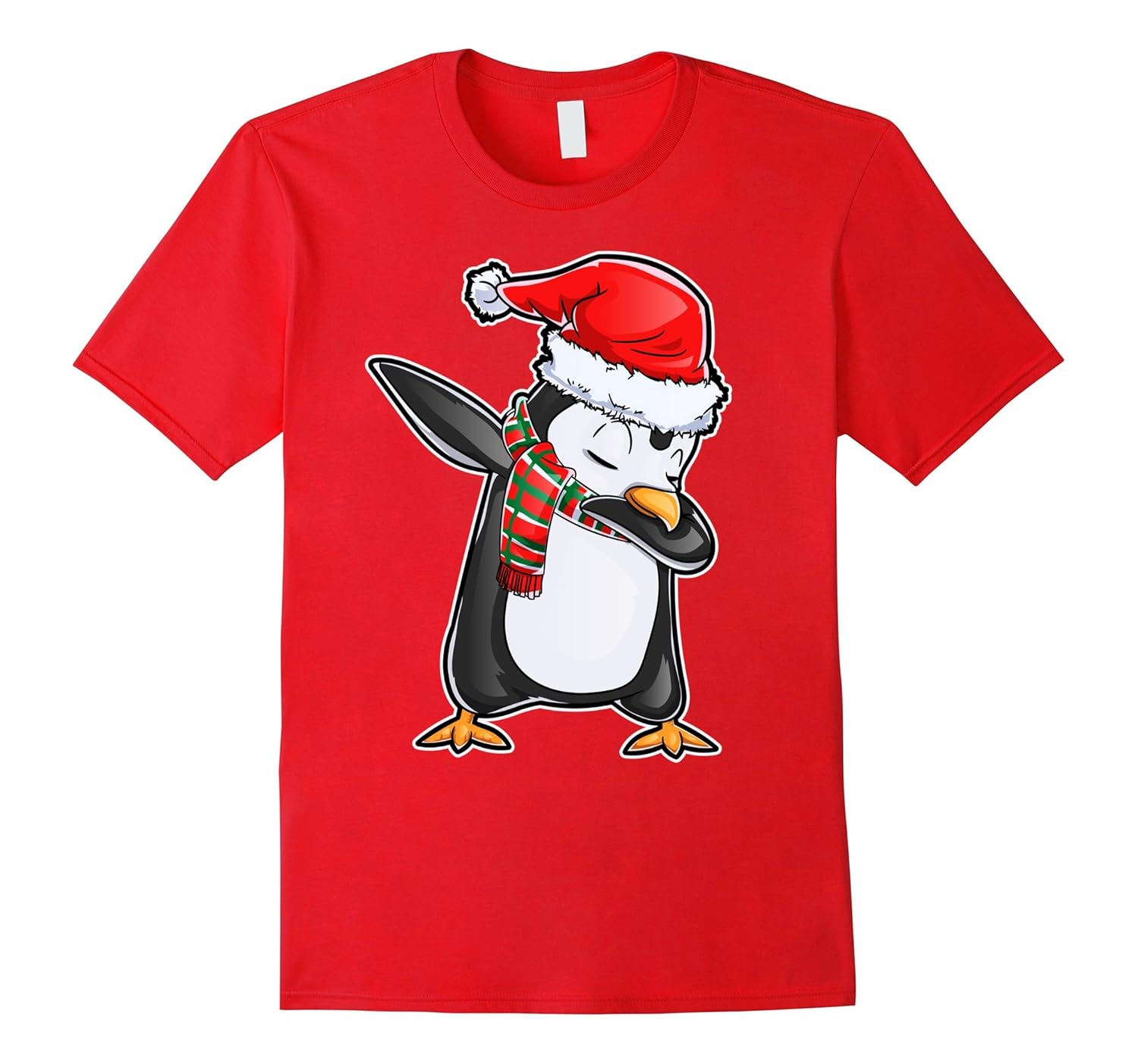 Dabbing Penguin T Shirt Christmas Santa Hat Dab Dance Gifts-ANZ