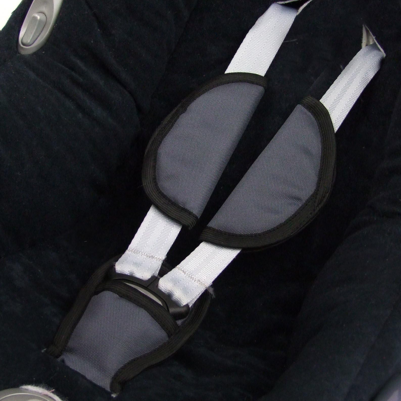 BambiniWelt, set of 3 belt and crotch pads for Maxi-Cosi Group 0 baby seats; colour: dark grey.