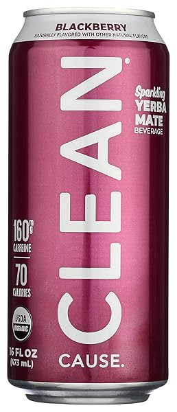 CLEAN CAUSE, YERBA MATE BLACKBERRY ORGANIC, 16 FL OZ