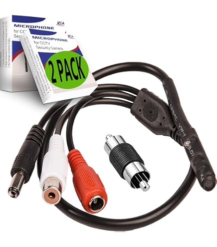 YACSEJAO Microphone Audio Haute Sensibilité Pour Caméra CCTV/IP/DVR - Avec Câble