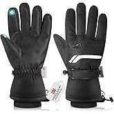 MoKo Winter Waterproof Thermal Gloves Men Women, Cold Weather Windproof Warm Gloves Ski Snow, 3M Thinsulate with Touchscreen Fingers, for Running Cycling Hiking Driving Outdoor Sports Daily Work