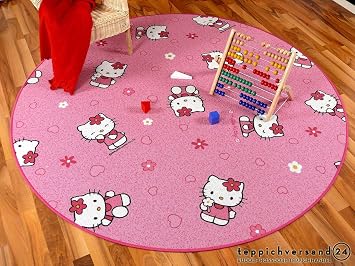 Spiel Kinderteppich Rosa Pink Hello Kitty Rund In 7 Grossen Grosse