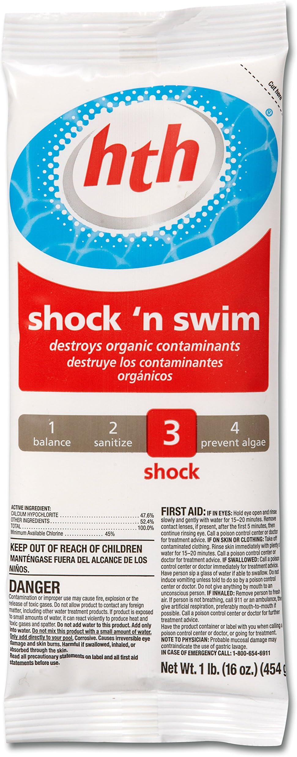 Arch Chemicals HTH Sock It Shock-N-Swim Pool Shock - 18 x 1 Pound Bags