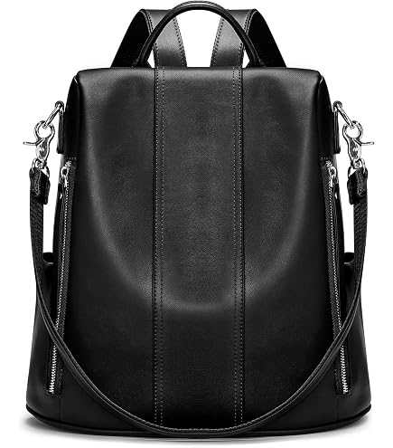 Banuce Italian Full Grains Leather Convertible Backpack Purse for Women