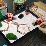 SHASHAYA Zen Garden Kit 28x20 cm Large with 6 Bamboo Tools & Accessories view 3