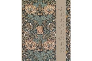 William Morris Notebook: Vintage Design College Ruled College Ruled 8x10 120 Lined Pages