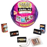 MGA's Miniverse Real TV Videos, Capsule with 3 Playable Mini Video Tapes &amp; Mini Keychain, 30+ Iconic Movies &amp; Televison Shows to Collect, Compatible with Real TV Player