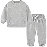 Fullfamous Baby and Toddler Boys 100% Cotton 2 Piece Long Sleeve Sweatshirt and Sweatpant Jogger Pants Set Newborn-4T