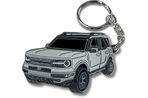FOUR WHEEL BEAST Bronco Sport Keychain compatible with Ford Bronco Sport Accessories 2023 2024 4 door Car Key Chain Fob Cover