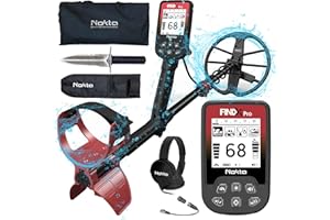 NOKTA DETECTION TECHNOLOGIES Nokta Findx Pro Metal Detector for Adults, Professional Lightweight Waterproof Gold Detector, Pinpoint, USB Rechargeable, Backlit LCD, Complete Kit with Headphones, Carrying Bag, Premium Digger