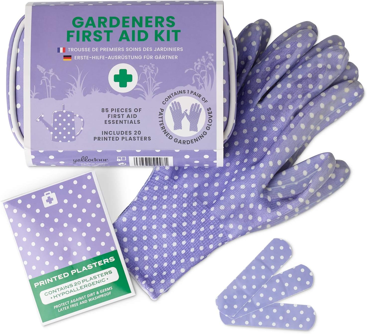 85 Pcs Mini First Aid Kit with Scissors, Waterproof Plasters, Antiseptic Wipes