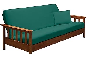 Madison Stretch Jersey Futon Slipcover Aqua