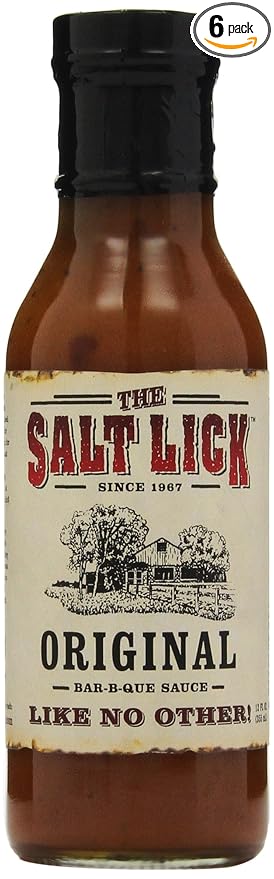 Amazon Com Salt Lick Original Bbq Sauce 12 Ounce 6 Per Case Barbecue Sauces Grocery Gourmet Food
