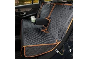 iBuddy Bench Cover for Car/SUV/Small Truck Waterproof Back Seat Protector for Kids and Dogs Without Smell Heavy Duty and Nonslip Pet Seat Cover for Dogs Machine Washable