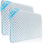 Flat Pillows for Sleeping Thin Memory Foam Pillows for Stomach and Back Sleepers, Cooling Gel Stomach Sleeping Pillow for Hot Sleepers, Low Memory Foam Pillow for Back Sleeper 2 Pack 2.25-Inches