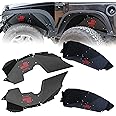 TIOYAR Wrangler Front & Rear Inner Fender Liners Kit Compatible with 2007-2017 Jeep Wrangler JK/JKU & Unlimited 2/4 Doors
