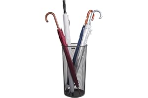 Mind Reader Umbrella Stand, Multi-Purpose Mesh Storage Stand, Organizer for Office and Entryway, Metal Mesh, Black