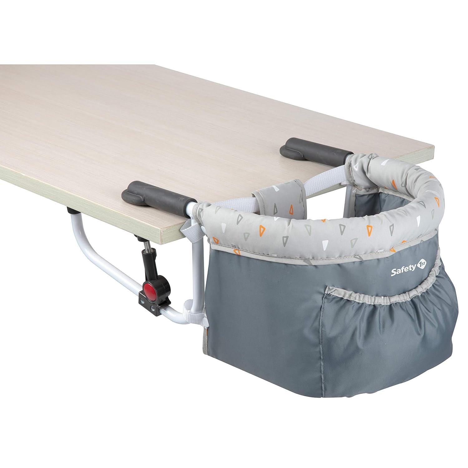 Safety 1st 2728191000 Sitzerhöhung Smart Lunch, praktischer Tischsitz für Kleinkinder, optimaler Halt durch zwei Sicherheitsriegel, ab ca. 6 Monate bis max.15 kg, Warm Grey, grau, 1.938 kg